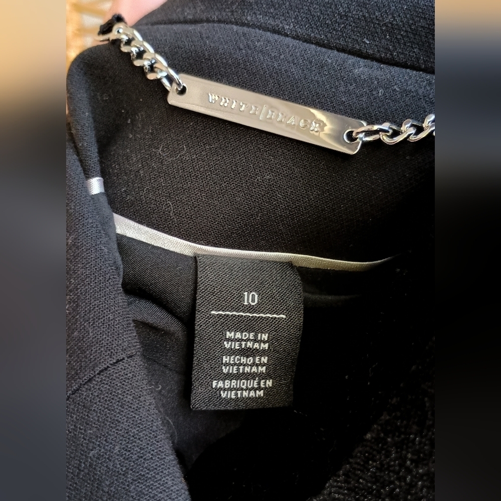 White House Black Market Black Double-Breasted Blazer_10 - Picture 3 of 6